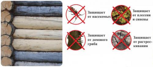 Чем обработать сруб бани снаружи. Защитные покрытия для сруба бани – разновидности