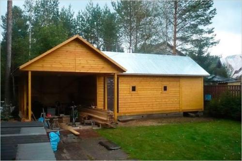 Баня с кухней и террасой. Варианты проектов