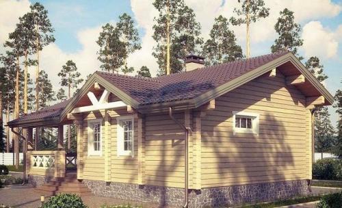 Дом баня из бруса. Разборные бани из профилированного бруса 03