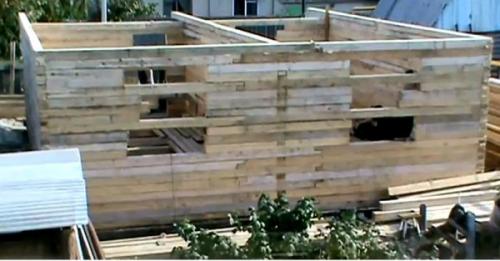 Проекты бань 6х4.  Воплощение проекта (при условии построения бани из брусьев)