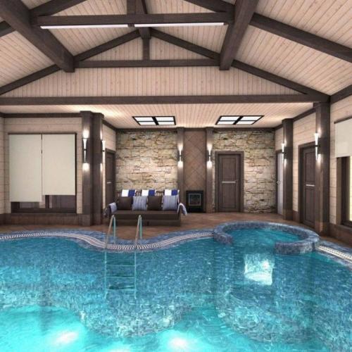 Проект бани 6 на 4 с бассейном. (+74 фото) Проекты бань с бассейном и комнатой отдыха