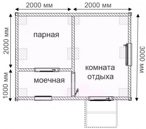 Баня 4х3 из бруса. Материалы для строительства и отделки бани 01