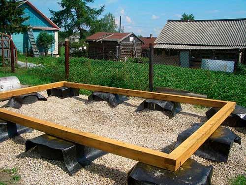 Как сделать фундамент под баню из бруса своими руками. Технология строительства фундамента своими руками.