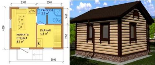Проекты бань 4 н.  Особенности проектов 4х4 м 04