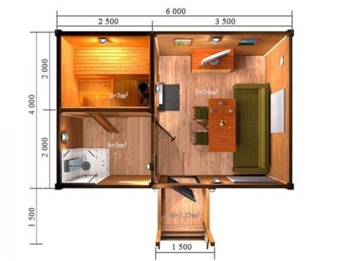 Баня 6 на 4 с туалетом. Планировка бани 6x4 метра