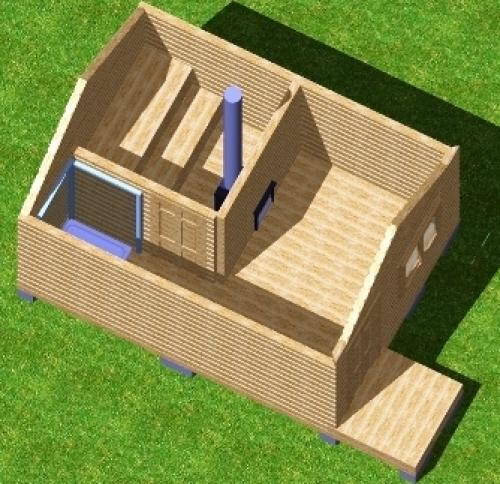 Проект бани 3х4 с верандой. Проекты бань из бруса 3х4 – отличительные особенности