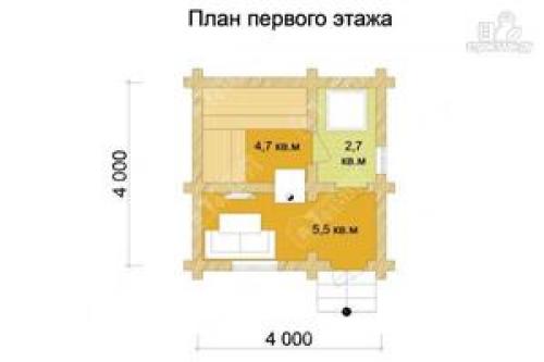 Экономичный проект бани 4х4 м. Общие рекомендации по планированию бани 09