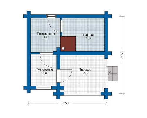 Бани 4 5 4 5 проекты. Примеры самых ходовых проектов бань относятся к разряду средних по площади