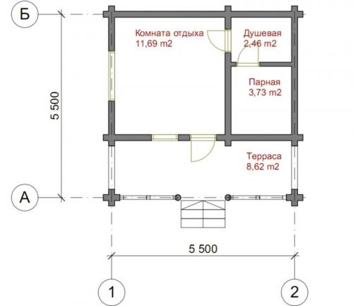 Проект бани 5 на 5: фото, особенности составления