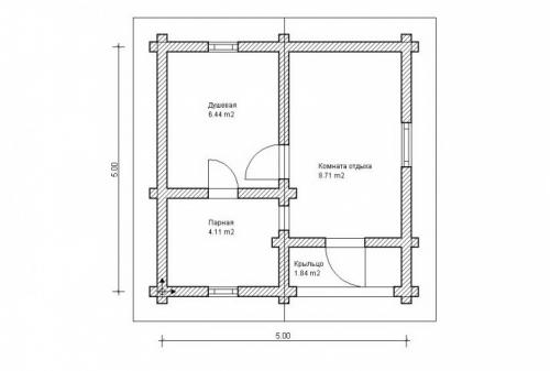 Проект бани 5 на 5: фото, особенности составления