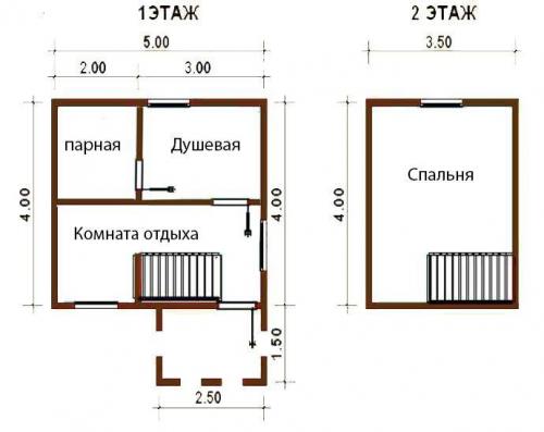 5 вариантов проектов бани 4 на 4 н.  Варианты внутренней планировки бани 4х5 м: лучшие проекты 04 5 вариантов проектов бани 4 на 4 н.  Варианты внутренней планировки бани 4х5 м: лучшие проекты 04