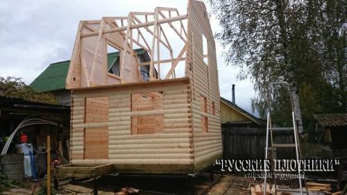 Проект бани 4 на 5 с мансардой. Баня 4х5 с мансардой по эскизу заказчика